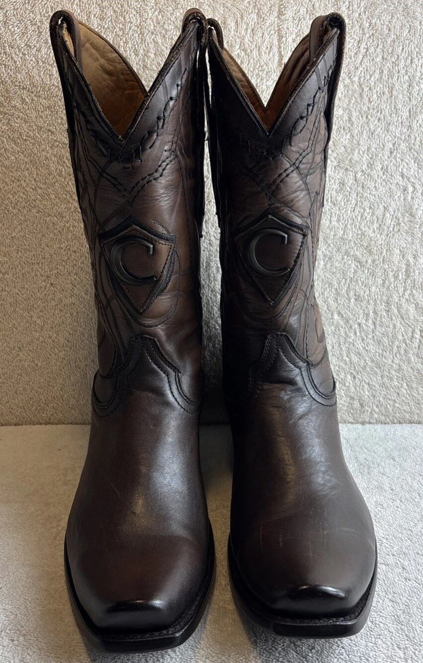 Cuadra Men's Dark Brown Cowhide Western Narrow Square Toe Size 7.5 EE 79372